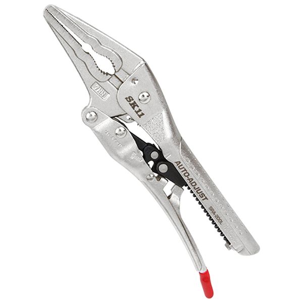 他サイト： SK11 ロングノーズロッキングプライヤー(最大口開き51mm) 藤原産業 オートアジャストロッキングプライヤー SRA-200の商品画像
