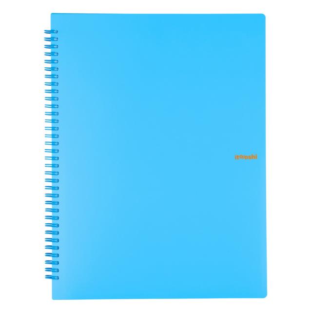 他サイト： プラス ito/oshi イトオシ 推し活 ツインリング型ファイル A4クリアホルダー収納 1ポケット(スカイブルー)  FL-の商品画像