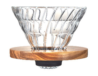 他サイト： ハリオ VDGR-02-OV V60耐熱ガラス透過ドリッパー オリーブウッド 02HARIO[VDGR02OV] 返品種別Aの商品画像