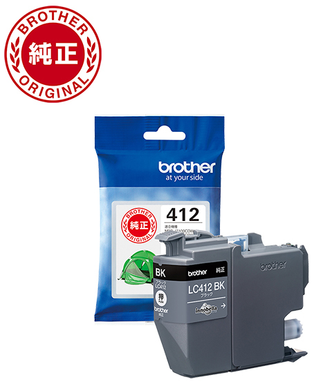 他サイト： ブラザー LC412BK [純正] インクカートリッジ (ブラック)brother[LC412BK] 返品種別Aの商品画像