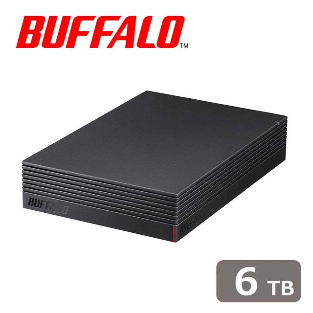 他サイト： バッファロー|BUFFALO HD-EDS6U3-BE USB 3.2(Gen1)対応 パソコン&テレビ録画用 外付けハードディの商品画像