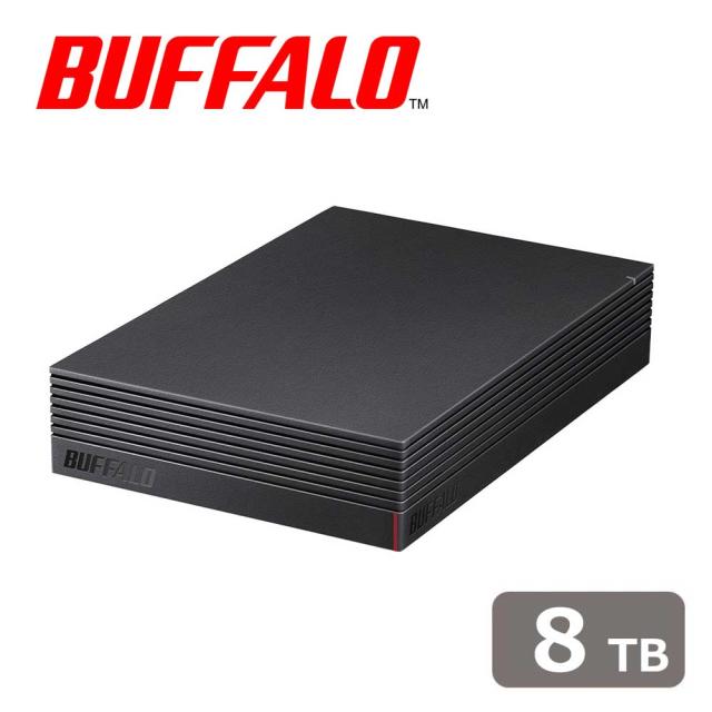 他サイト： バッファロー|BUFFALO HD-EDS8U3-BE USB 3.2(Gen1)対応 パソコン&テレビ録画用 外付けハードディの商品画像