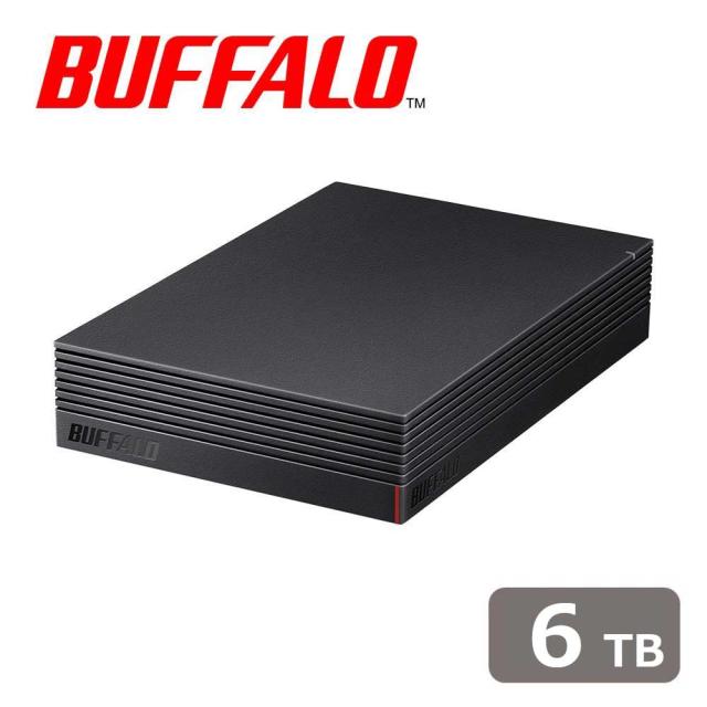 他サイト： バッファロー|BUFFALO HD-EDC6U3-BA USB3.2(Gen1)対応 CMR HDD採用 外付けHDD 6TB[の商品画像