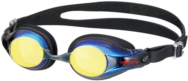 他サイト： VIEW(ビュー) 男の子向け 子ども用スイミングゴーグル ZUTTO ミラータイプ(BKY) 小学生6〜12歳用 TBT-V7の商品画像