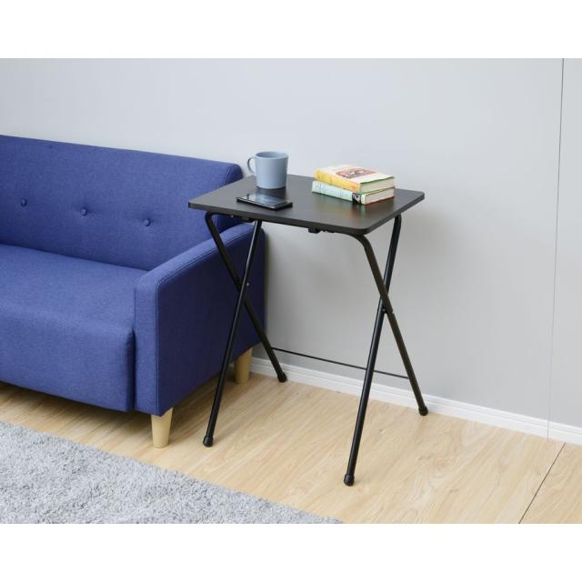 他サイト： YAMAZEN RYST-5040H90-DBRBK 折りたたみ式ミニテーブル スタンディングデスクとしても使用可能(ダークブラの商品画像