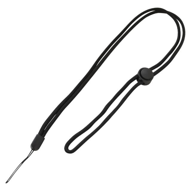 他サイト： ラスタバナナ RNST03BK 丸紐ネックストラップ 長さ調整パーツ付(ブラック)[RNST03BK] 返品種別Aの商品画像