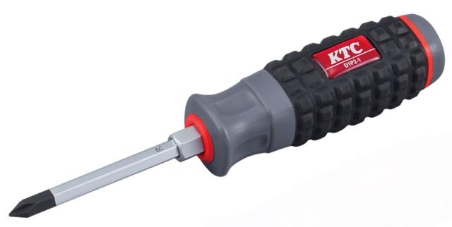 他サイト： KTC(京都機械工具) D1P2-1 樹脂柄ドライバ クロス貫通タイプ (No.1プラス)KTC[D1P21KTC] 返品種別Bの商品画像