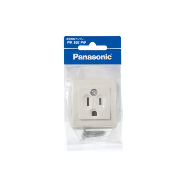 他サイト： パナソニック WK3001WP 接地角型コンセントPanasonic[WK3001WP] 返品種別Aの商品画像