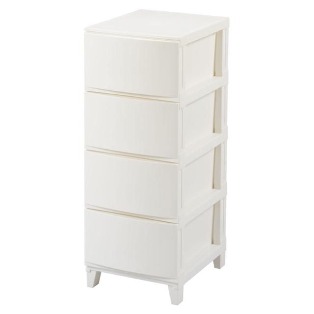 他サイト： サンカ RSD-S344WH チェスト 4段 幅34×奥行42×高さ87.5cm ルームスシェード(ホワイト)収納ケース[RSDの商品画像