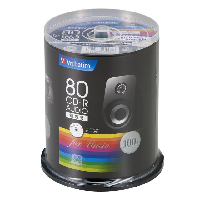 他サイト： バーベイタム MUR80FP100SV1 音楽用CD-R80分100枚パック[MUR80FP100SV1] 返品種別Aの商品画像