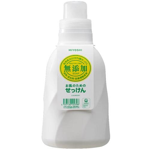他サイト： ミヨシ石鹸 無添加 お肌のための洗濯用 液体せっけん ボトル 1100ml 返品種別Aの商品画像