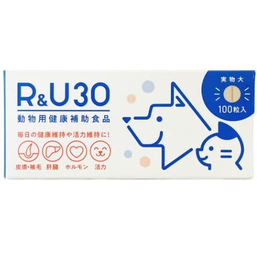 他サイト： 牛越生理学研究所 R&U30 犬猫用 100粒 動物用健康補助食品返品種別Bの商品画像