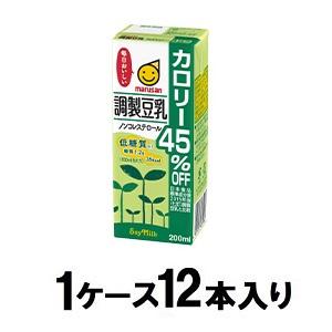 他サイト： マルサン 調製豆乳 カロリー45%オフ 紙パック 200ml(1ケース12本入) 返品種別Bの商品画像