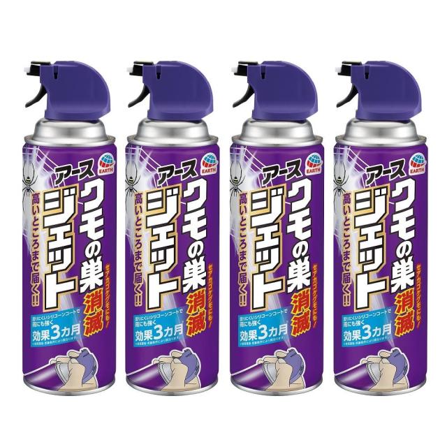 他サイト： アース製薬 クモの巣消滅ジェット 450ml×4本 返品種別Aの商品画像