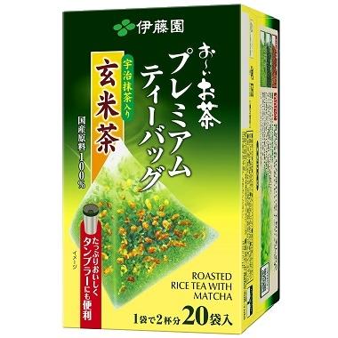 他サイト： 伊藤園 お〜いお茶 プレミアムティーバッグ 宇治抹茶入り玄米茶 1箱(20袋) 返品種別Bの商品画像