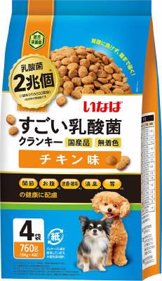 他サイト： いなばペットフード いなば すごい乳酸菌クランキー チキン味 760g(190g×4袋) 返品種別Bの商品画像