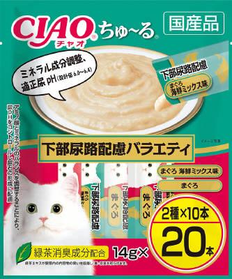 他サイト： いなばペットフード CIAO ちゅ〜る 下部尿路配慮バラエティ 14g×20本 返品種別Bの商品画像