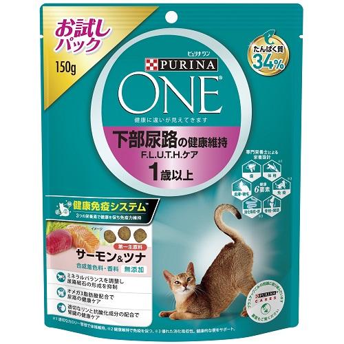 他サイト： ネスレ日本 ピュリナワンキャット 下部尿路の健康維持 F.L.U.T.H.ケア 1歳以上 サーモン&ツナ 150g 返品種別Bの商品画像