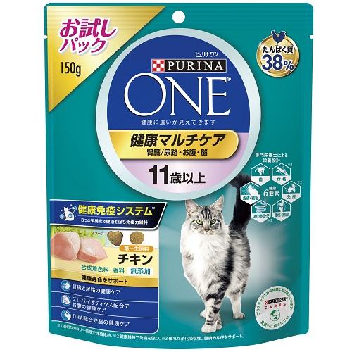 他サイト： ネスレ日本 ピュリナワンキャット 11歳以上 健康マルチケア チキン 150g 返品種別Bの商品画像