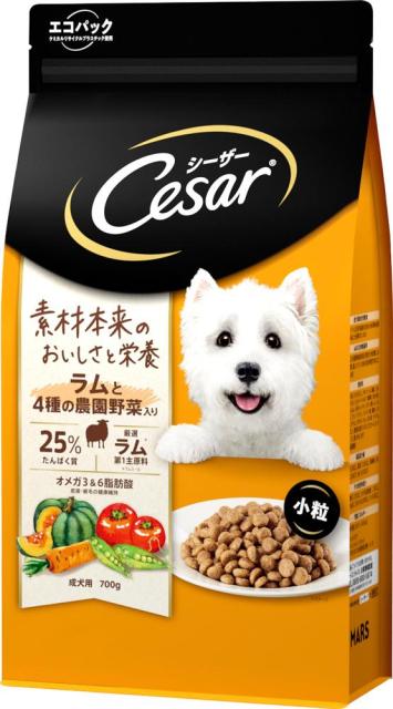 他サイト： マースジャパンリミテッド シーザードライ 成犬用 ラムと4種の農園野菜入り 小粒 700g 返品種別Bの商品画像