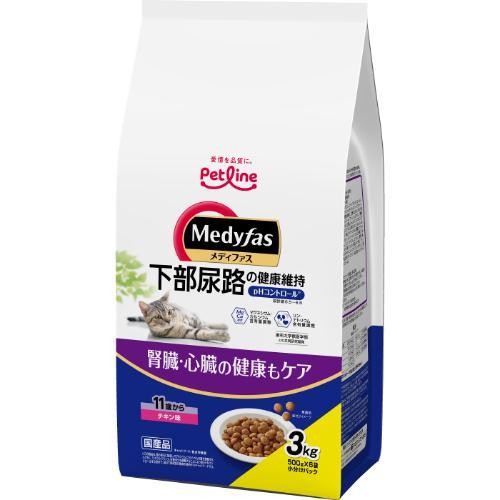 他サイト： ペットライン メディファス 11歳から チキン味 3kg (500g×6袋) 返品種別Bの商品画像