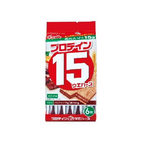 他サイト： ハマダコンフェクト 6枚プロテイン15ウエハースカカオ 返品種別Bの商品画像