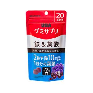 他サイト： UHA味覚糖 UHA グミサプリ 鉄&葉酸 20日分 返品種別Bの商品画像