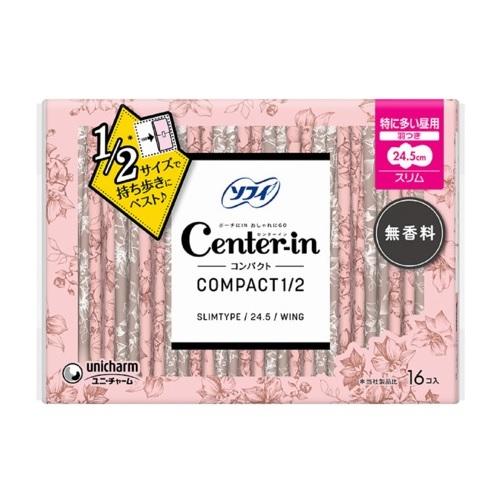 他サイト： ユニ・チャーム センターイン コンパクト1/2 無香料 特に多い昼用 16枚 返品種別Aの商品画像