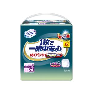 他サイト： リブドゥコーポレーション リフレ はくパンツ1枚で一晩中安心 お得用パック LL26枚 返品種別Bの商品画像