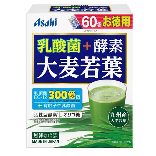 他サイト： アサヒグループ食品 乳酸菌+酵素 大麦若葉 60袋 返品種別Bの商品画像