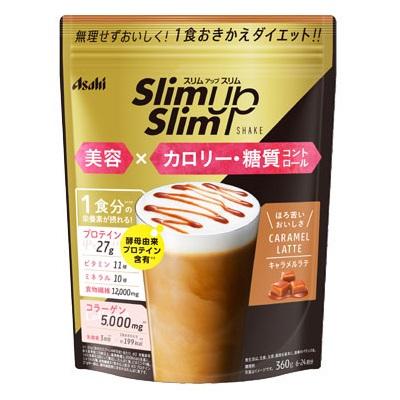 他サイト： アサヒグループ食品 SUSスリムアップスリム シェイク キャラメルラテ 360g 返品種別Bの商品画像
