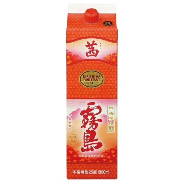 他サイト： 霧島酒造 茜霧島 紙パック 25度 1800ml【芋焼酎】 返品種別Bの商品画像