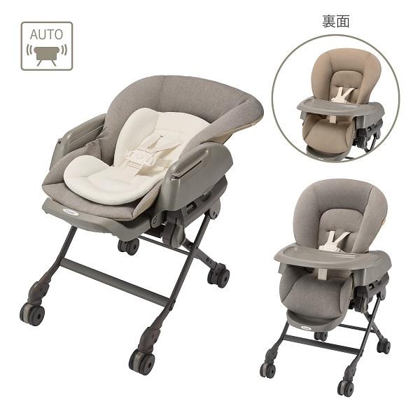 他サイト： コンビ ネムリラ Auto DR グレー(GL) 新生児〜4才頃まで(体重18kg以下)[電動ベビーラック・オートスウィング機能の商品画像