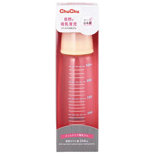 他サイト： ジェクス チュチュ スリムタイプ耐熱ガラス製哺乳びん 240ml 返品種別Aの商品画像