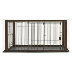 他サイト： リッチェル 木製スライドペットサークル ワイド ダークブラウン 返品種別Bの商品画像