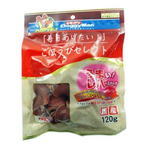 他サイト： ドギーマンハヤシ ごほうびセレクト うまい! レバースナック プレーン 120g 返品種別Bの商品画像