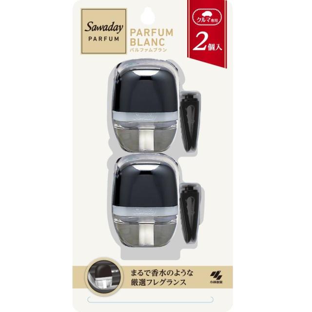 他サイト： 小林製薬 サワデー クルマ専用クリップ パルファムブラン 6mL×2個パック 返品種別Aの商品画像