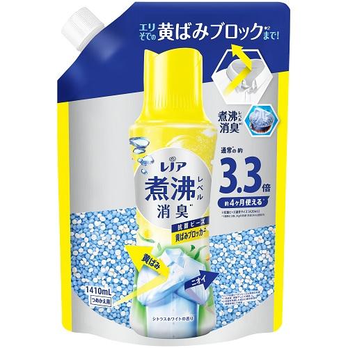 他サイト： P&GJapan レノア煮沸レベル消臭抗菌ビーズ 黄ばみブロッカー シトラスホワイトの香りつめかえ用超特大 1410ml 返品種の商品画像