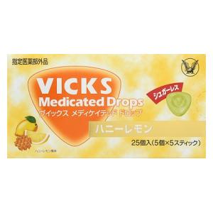 他サイト： 大正製薬 ヴイックス メディケイテッド ドロップ ハニーレモン25個 返品種別Bの商品画像