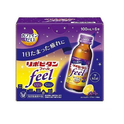 他サイト： 大正製薬 リポビタンフィール カシスグレープフルーツ風味 カフェインゼロ100mL×6本 返品種別Aの商品画像