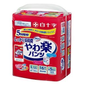 他サイト： 白十字 サルバ やわ楽パンツ しっかり長時間 L−LLサイズ 16枚入 返品種別Bの商品画像
