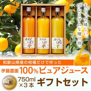 送料無料 100 ピュアジュース750ml 3本ギフト 母の日 おすすめセット みかんジュース他 和歌山県産 のしok 贈り物 グルメ 贈り物 ギフトの通販はau Wowma わが街とくさんネット