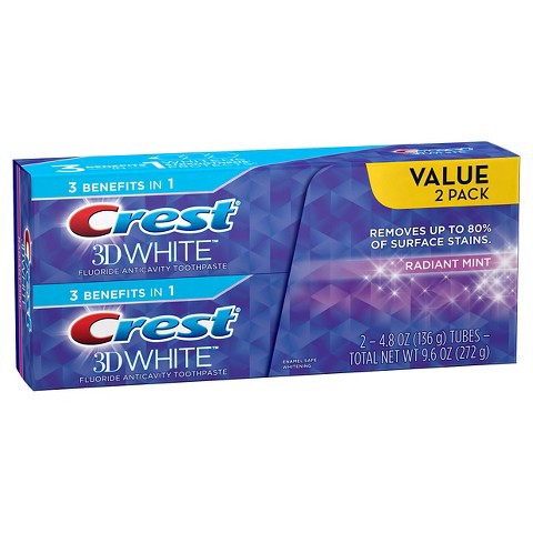 クレスト Crest 3d ホワイト ラディアントミント ホワイトニング 歯磨き粉 116g X 2個の通販はau Pay マーケット ブライトンusa
