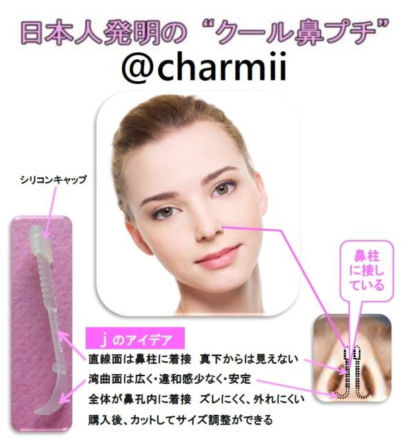 瞬時に鼻を高く 世界オンリーワン 日本人発明のクール鼻プチ アットチャーミー ２個セットの通販はau Wowma ワウマ Charmii 商品ロットナンバー