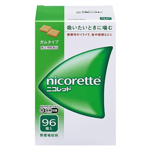 他サイト： 【指定第2類医薬品】 ニコレット 96個 - ジョンソン&ジョンソン [セルフメディケーション税制対象] [禁煙補助剤/イライラの商品画像