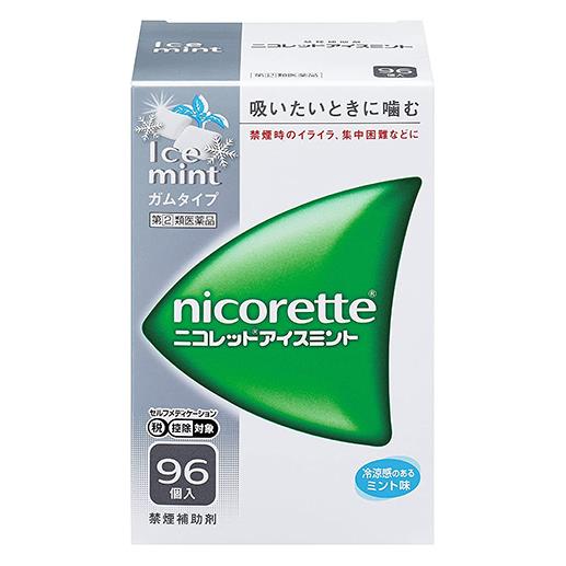 他サイト： 【指定第2類医薬品】 ニコレットアイスミント 96個 - ジョンソン&ジョンソン [セルフメディケーション税制対象] [禁煙補助の商品画像