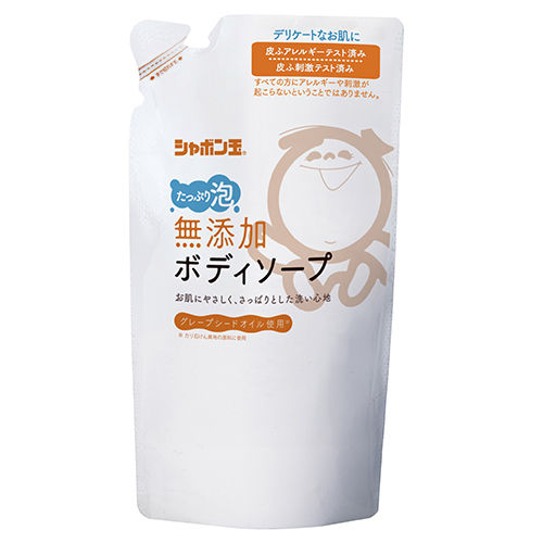 他サイト： シャボン玉 無添加ボディーソープ たっぷり泡 つめかえ用 470ml - シャボン玉石けん の商品画像