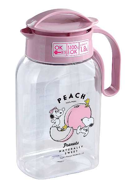他サイト： タテヨコ・スクリューピッチャー スヌーピー ピーチ 容量1.8Lの商品画像