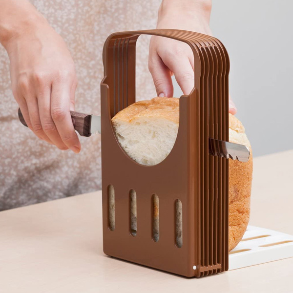 他サイト： 食パンカットガイド 厚さ4段階調整可能 ( 食パンカッター 食パン スライス カット 4枚切り 5枚切り 6枚切り 8枚切り 厚の商品画像