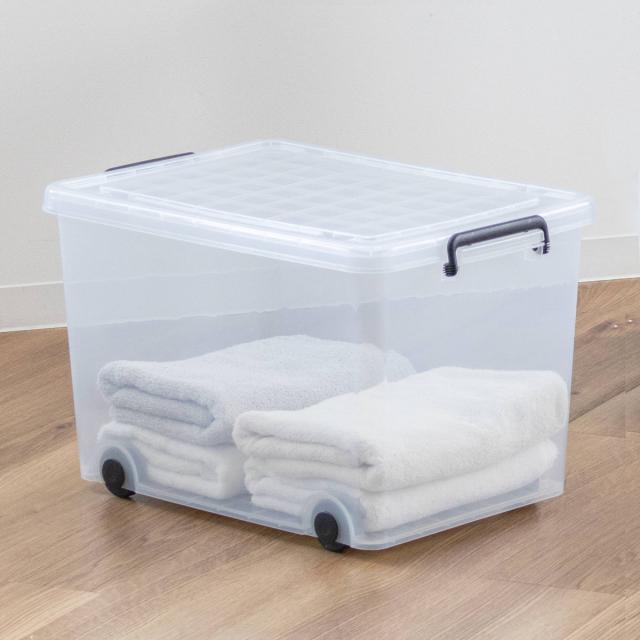 他サイト： 収納ケース 衣装ケース クローゼット用 インロック 350M(ハーフ) 幅39×奥行55×高さ35cm ( キャスター コロ付きの商品画像